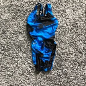 Speedo black and blue swim suit